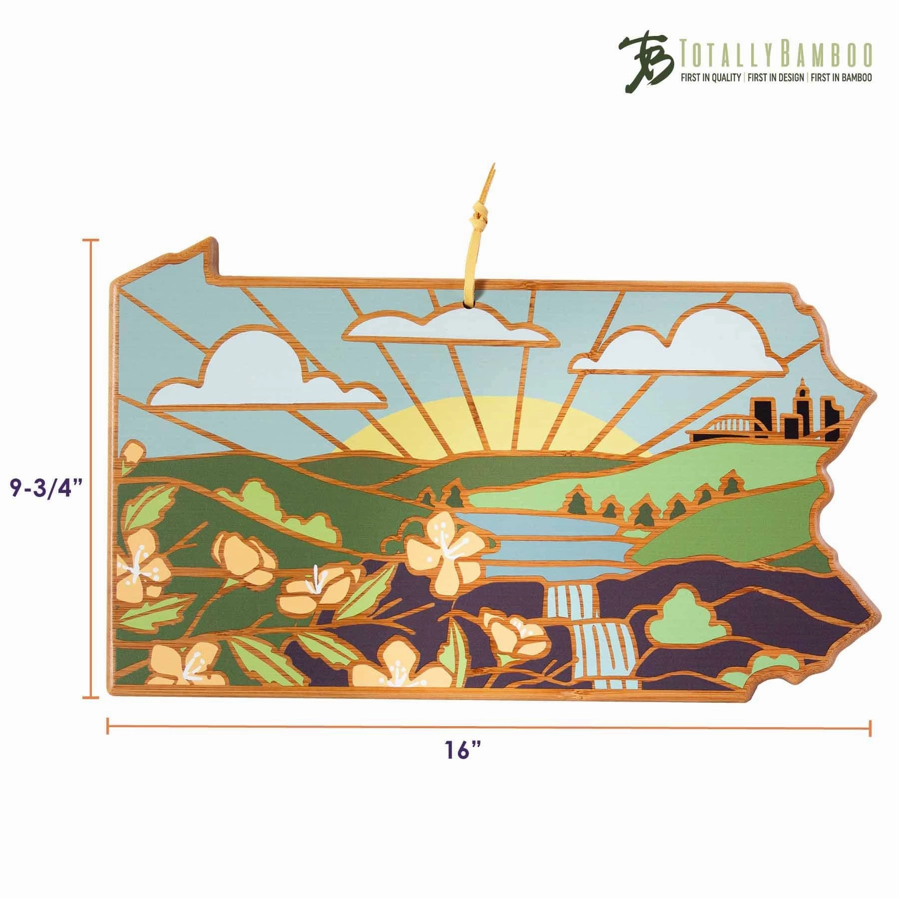 Pennsylvania Cutting Board with Artwork by Summer Stokes