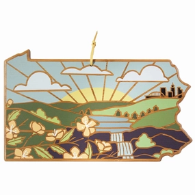 Pennsylvania Cutting Board with Artwork by Summer Stokes cutting board,chopping board,kitchen tools