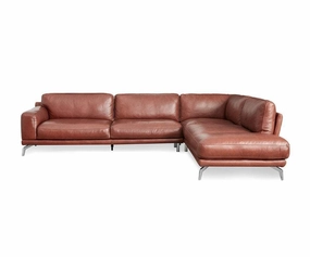 Peruna Leather Right Sectional sofa,couch,living room furniture
