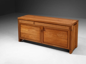 Pierre Chapo 'R08' Sideboard in Solid Elm storage cabinet,organizer,furniture storage