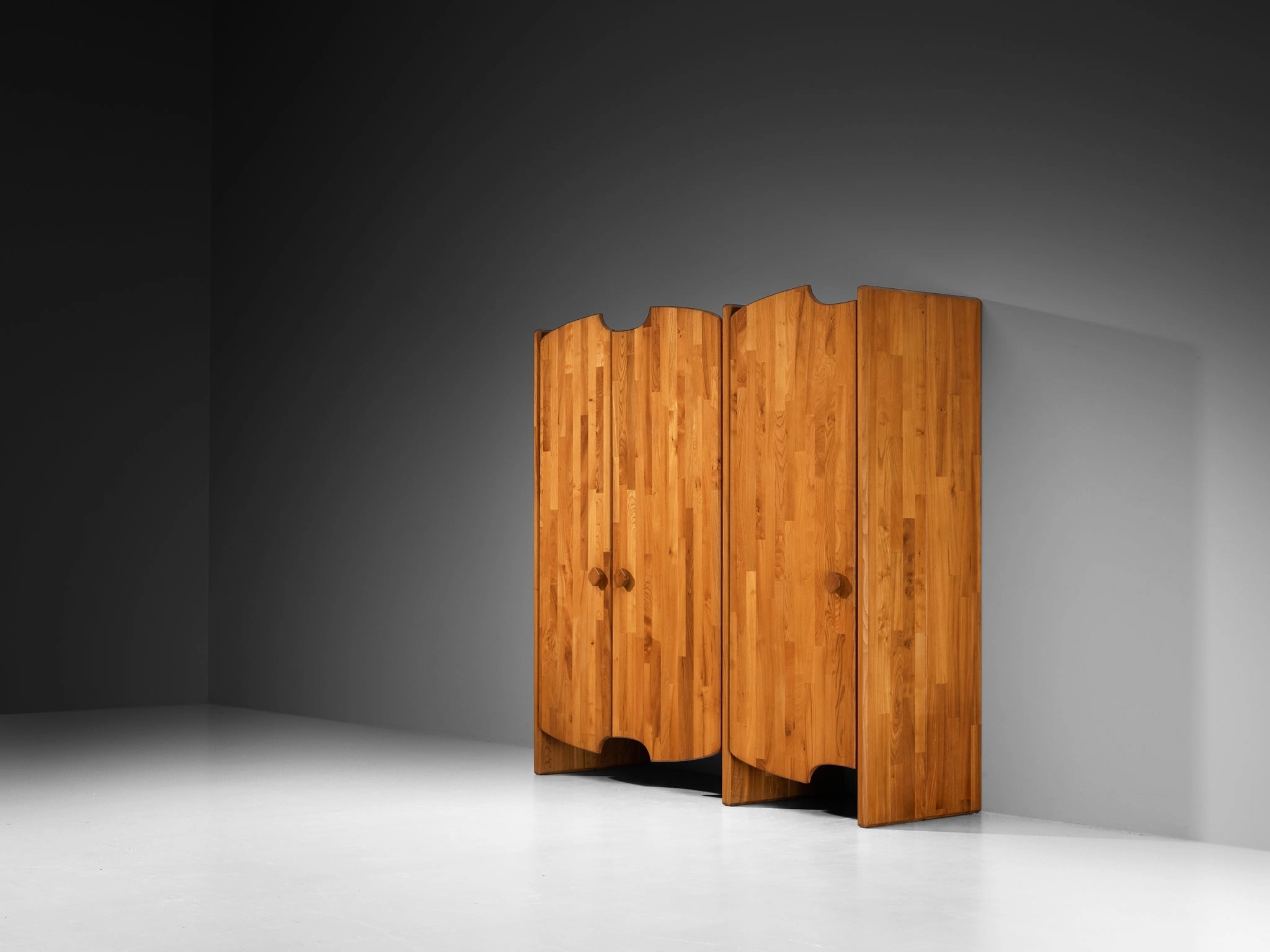 Pierre Chapo Custom Made 'Chlacc' Highboard in Elm storage cabinet,organizer,furniture storage