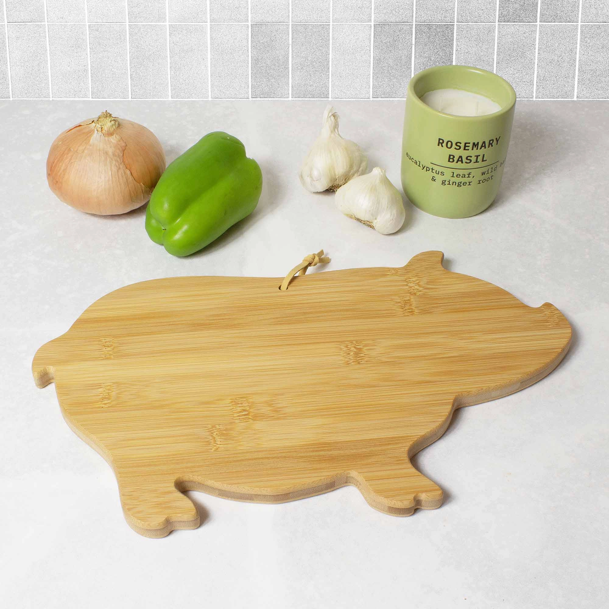 Pig Shaped Cutting Board, 15-5/8" x 9-1/2"