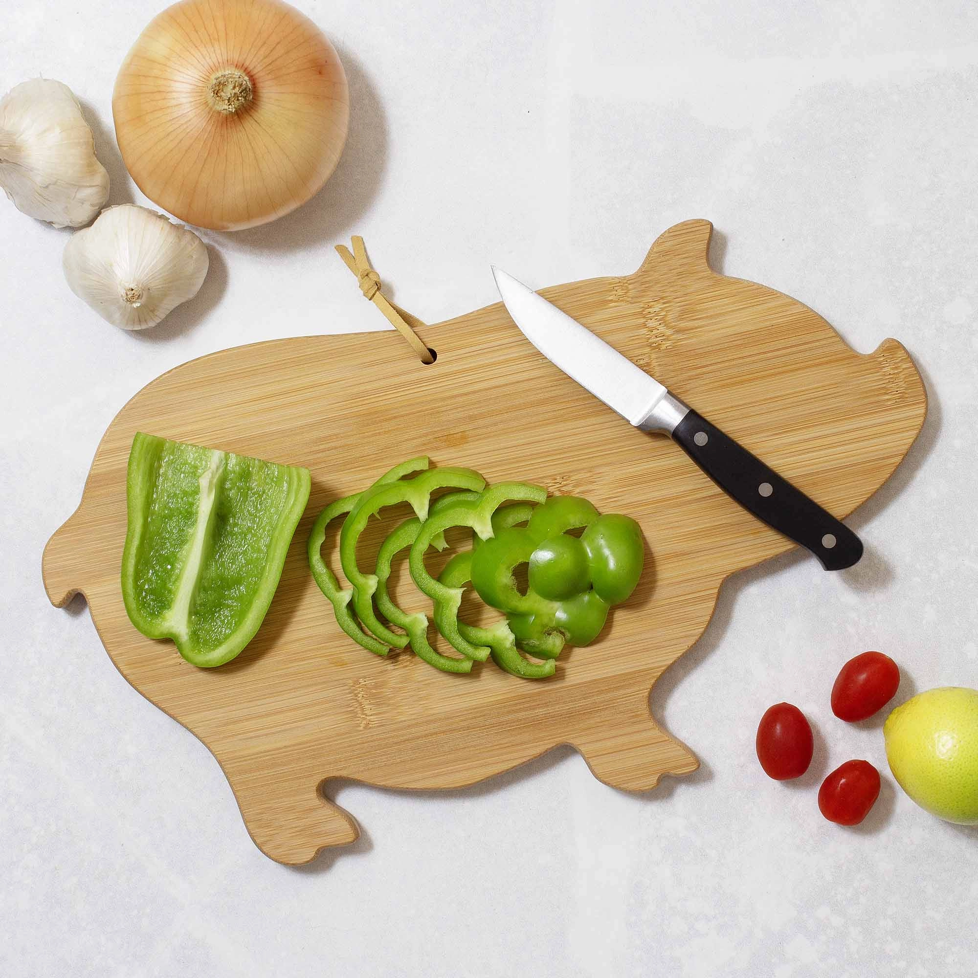 Pig Shaped Cutting Board, 15-5/8" x 9-1/2"
