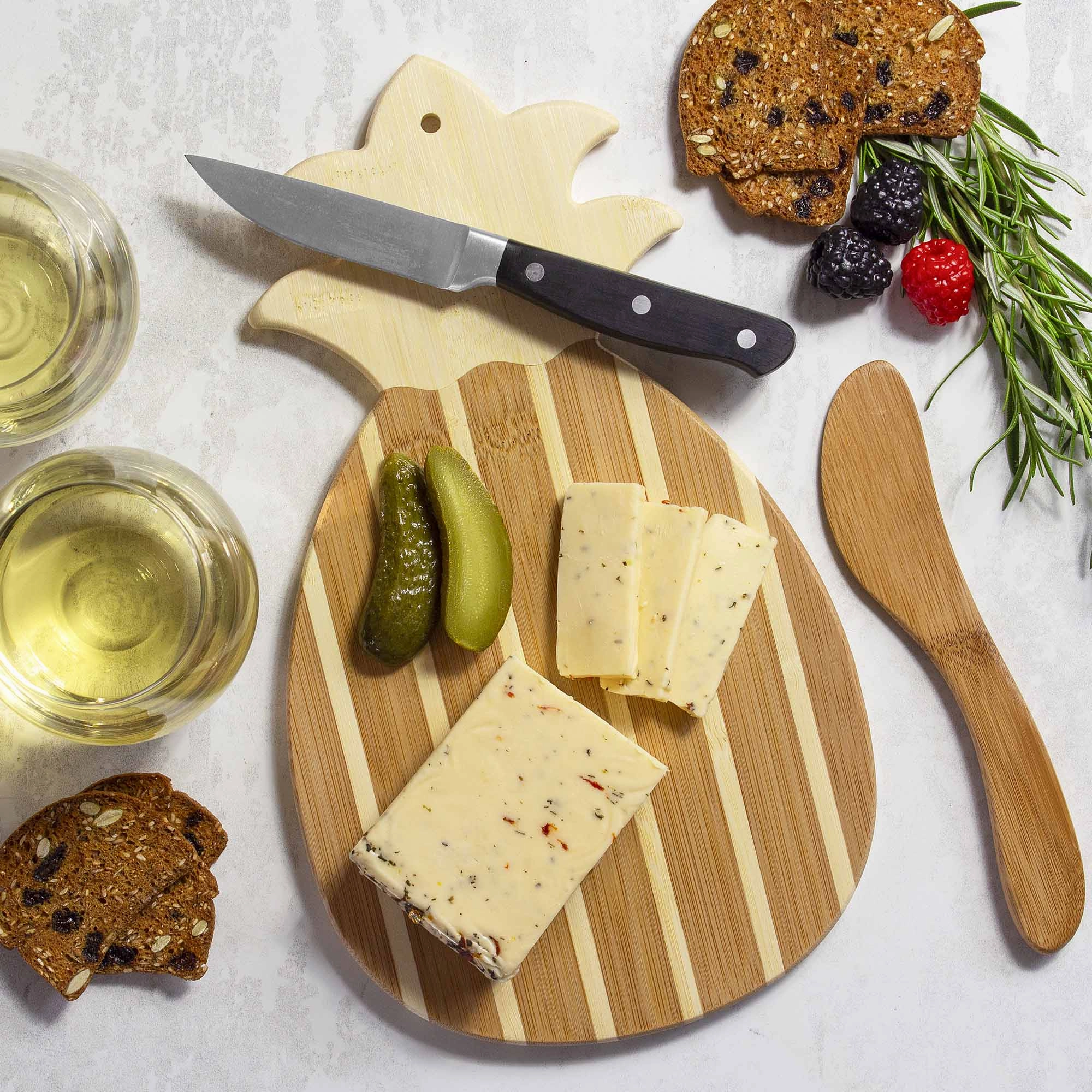 Pineapple Serving Board with Spreader Knife Gift Set