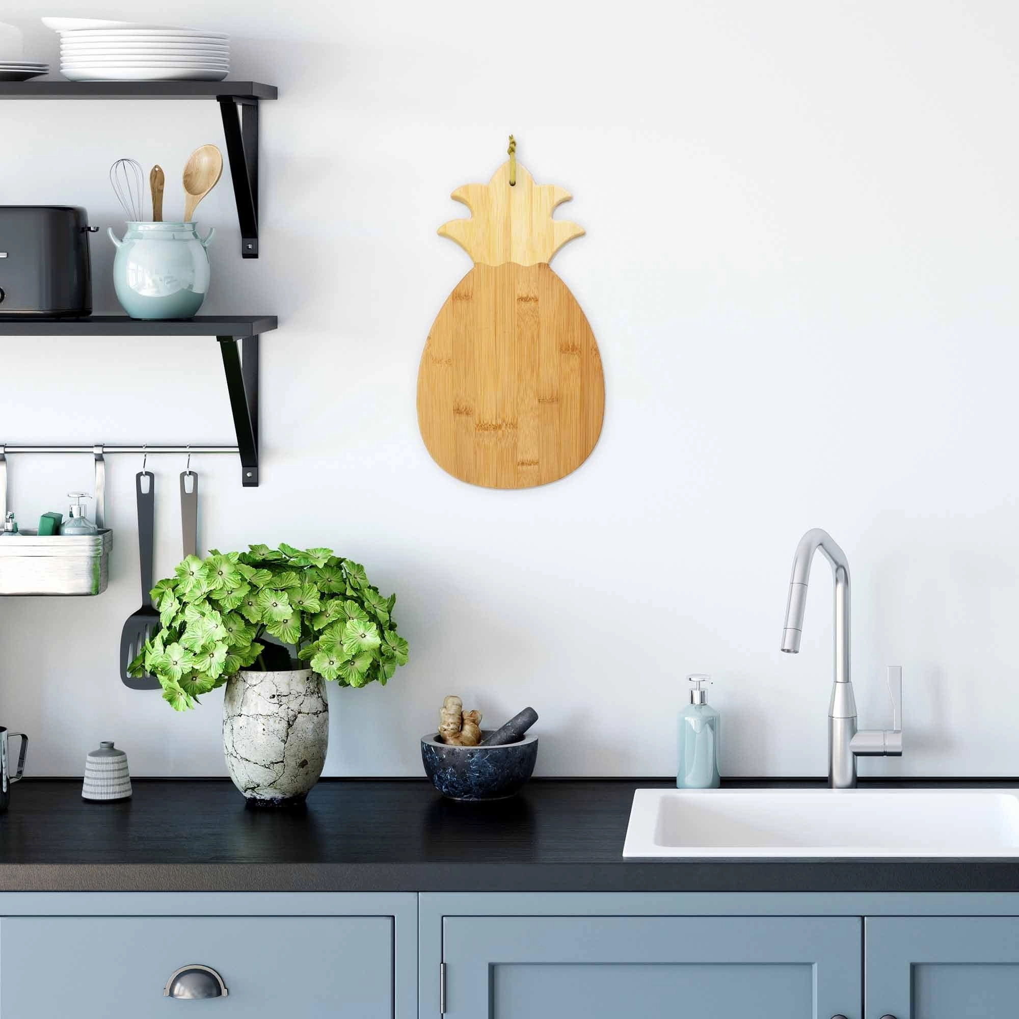 Pineapple Shaped Cutting Board, 14-3/8" x 7-1/2"