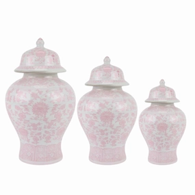 Pink Floral Jar (3 Sizes) vase,flower vase,home decoration