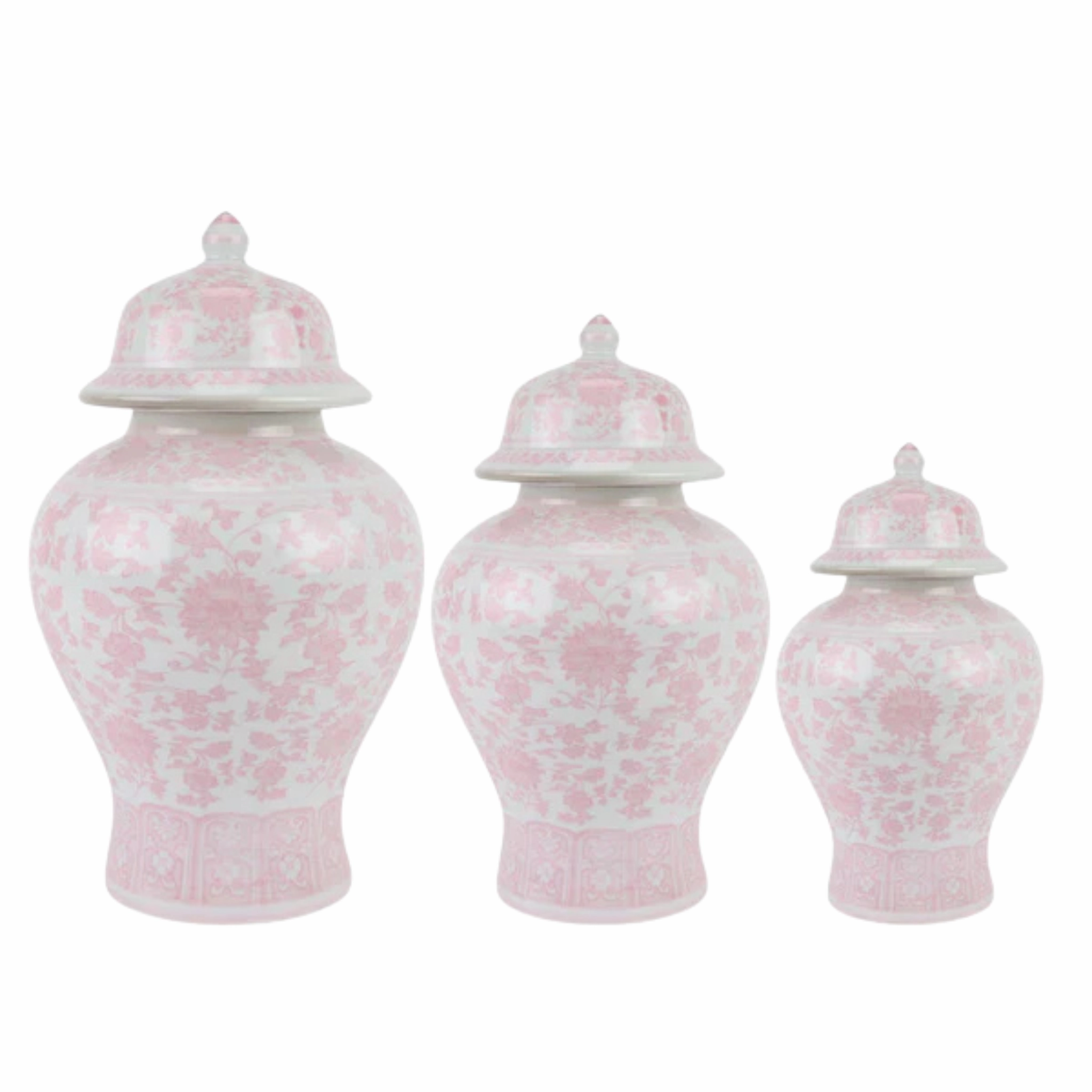 Pink Floral Jar (3 Sizes) vase,flower vase,home decoration