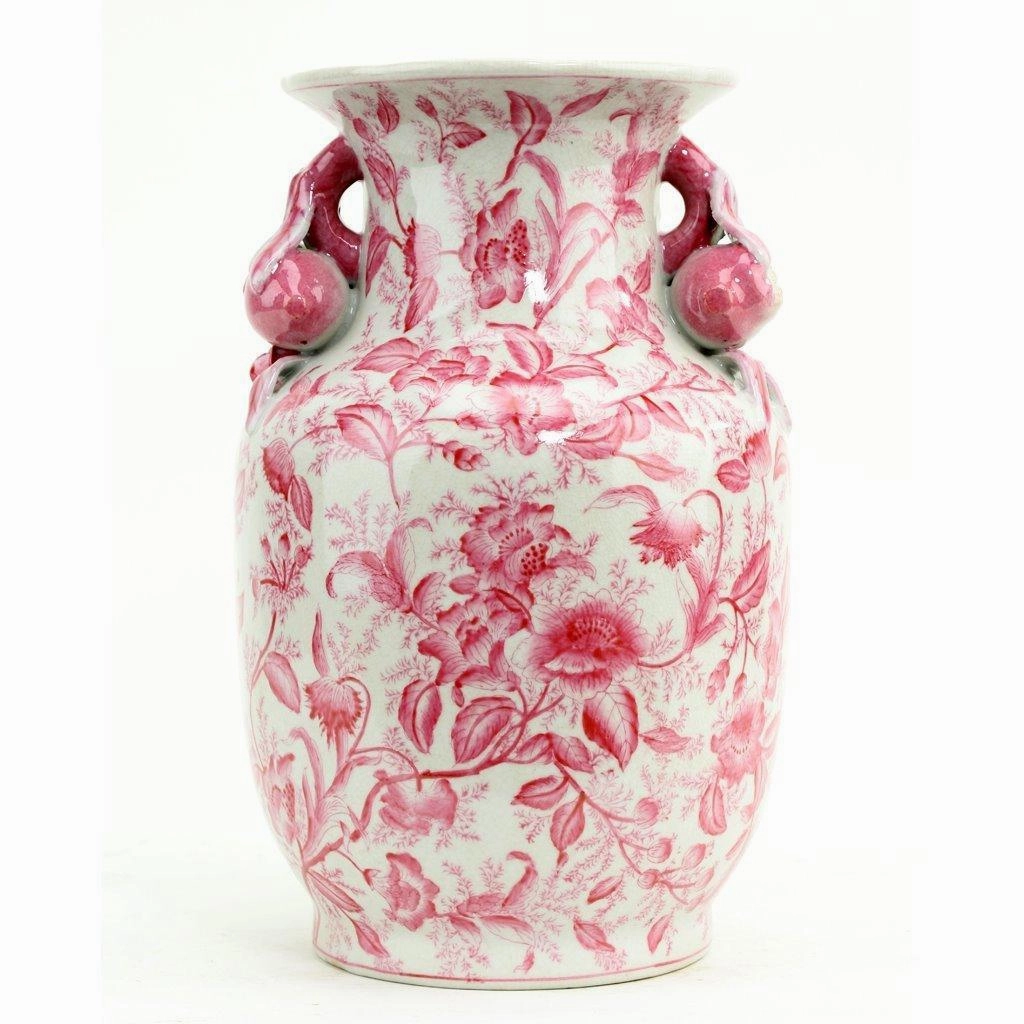 Pink Primrose Porcelain Decorative Vase vase,flower vase,home decoration