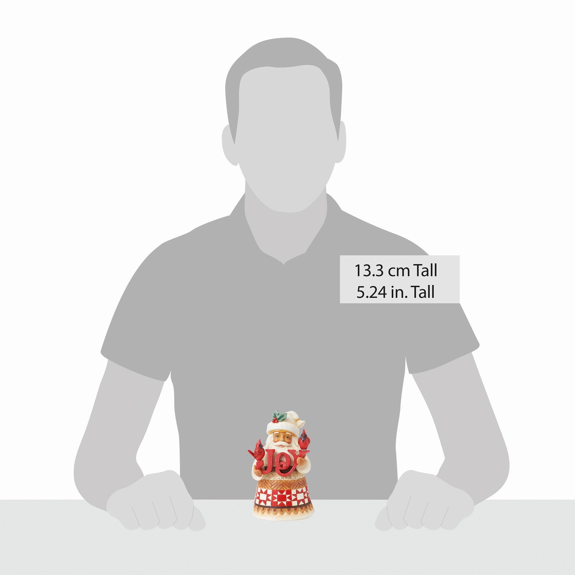 Pint Santa with JOY Sign Fig