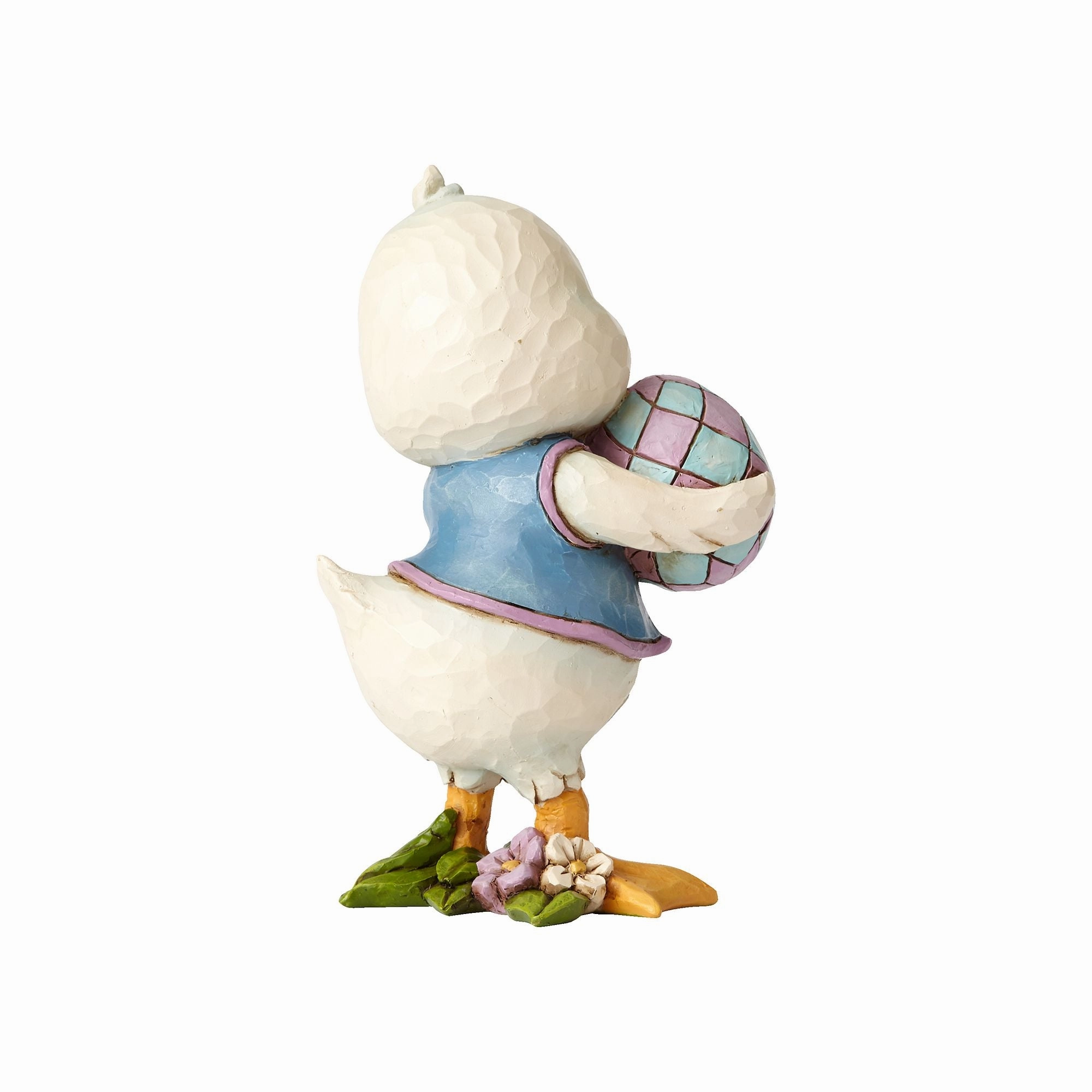 Pint Sized Duck Holding Egg