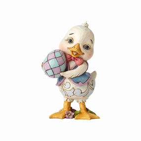 Pint Sized Duck Holding Egg figurines,decorative figurines,home accents