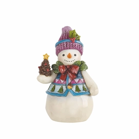 Pint Sized Snowman w/Pinecone figurines,decorative figurines,home accents