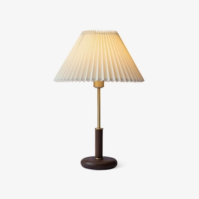 Pleated Walnut Table Lamp table lamp,bedside lamp,lighting decor