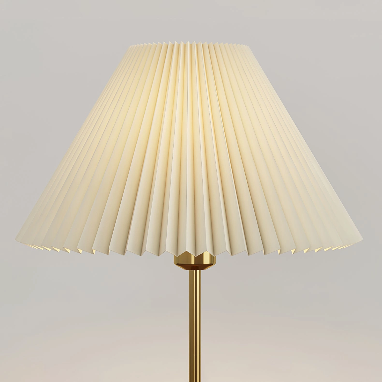 Pleated Walnut Table Lamp