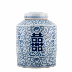 Porcelain Blue & White Petite Jar vase,flower vase,home decoration
