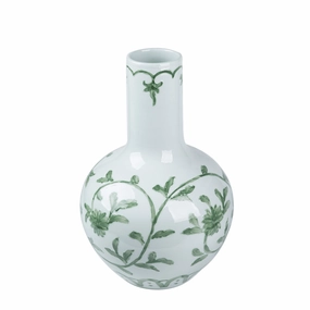 Porcelain Celadon Green Vine Globular Vase vase,flower vase,home decoration