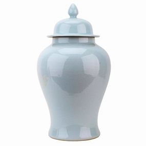 Porcelain Light Blue Crackle Temple Jar vase,flower vase,home decoration
