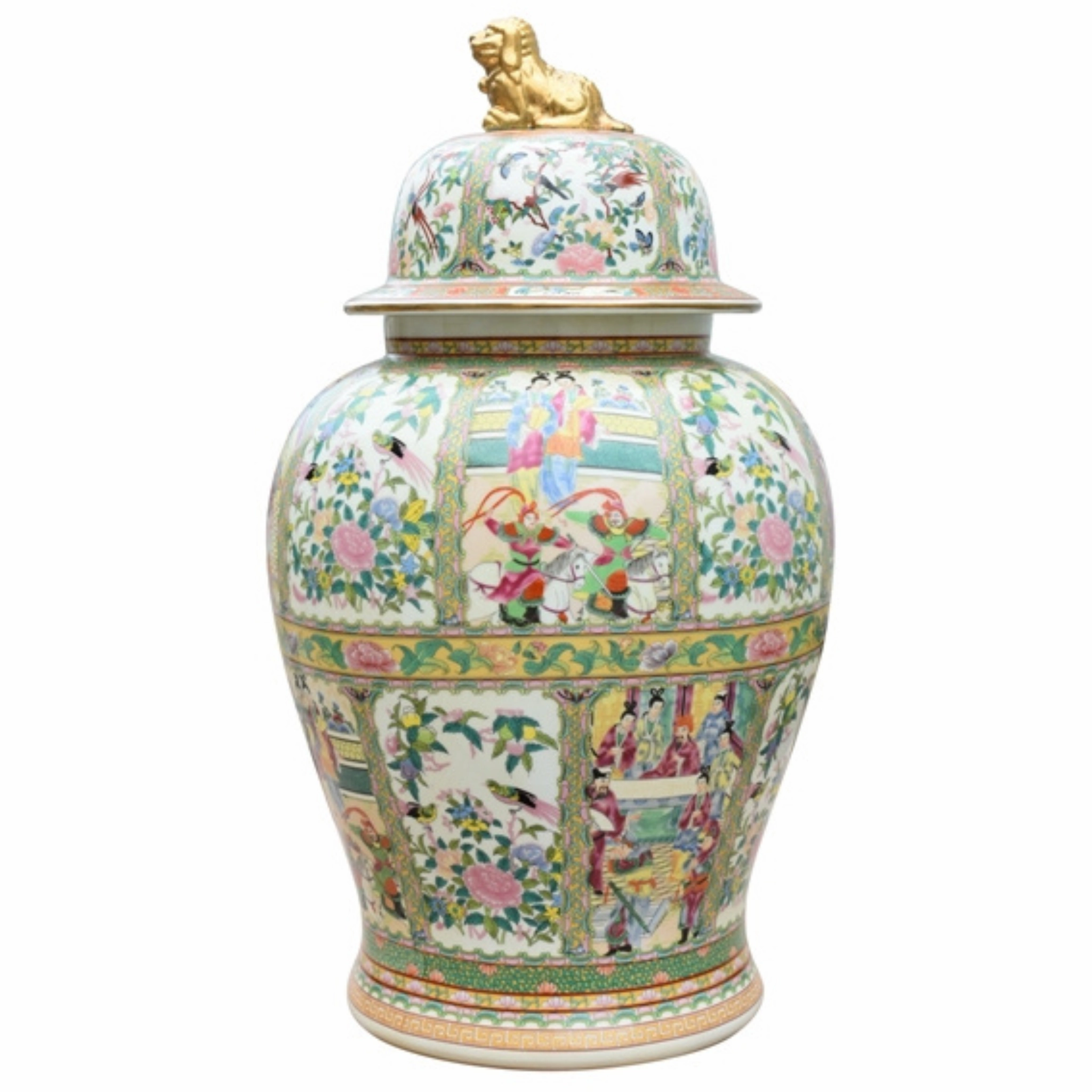 Porcelain Rose Medallion Temple Jar vase,flower vase,home decoration