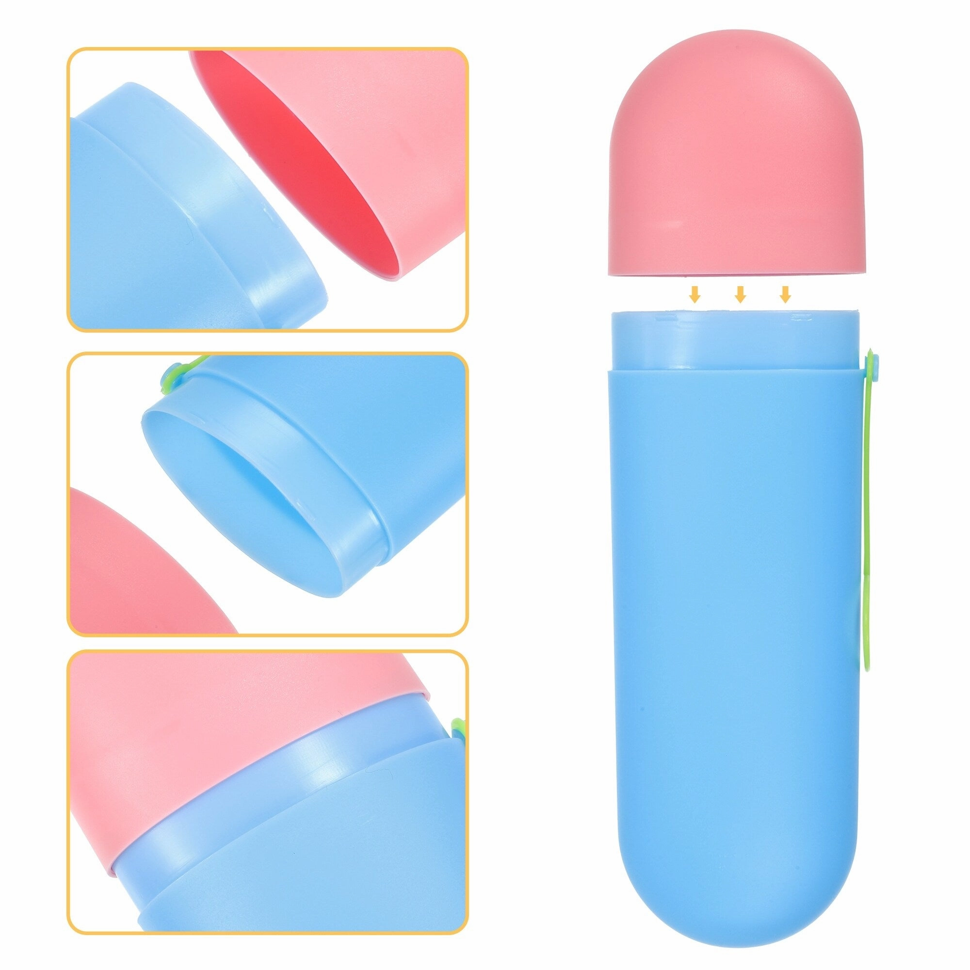 Portable Toothbrush Case Toothbrush Holders Pink 7.87"x2.36"x1.38"
