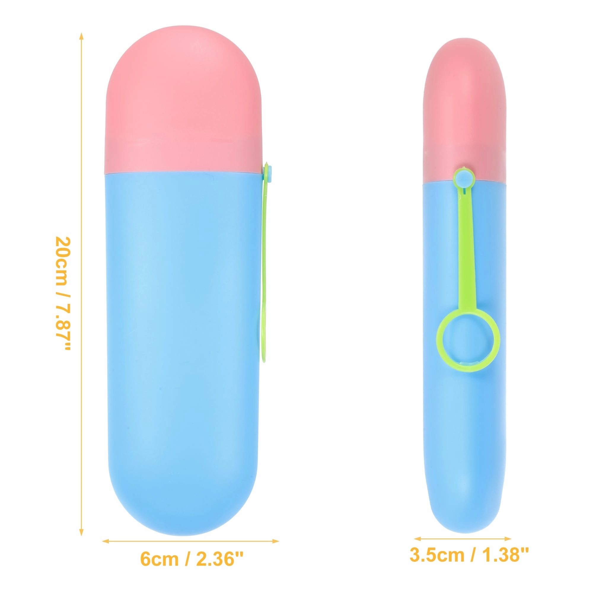 Portable Toothbrush Case Toothbrush Holders Pink 7.87"x2.36"x1.38"
