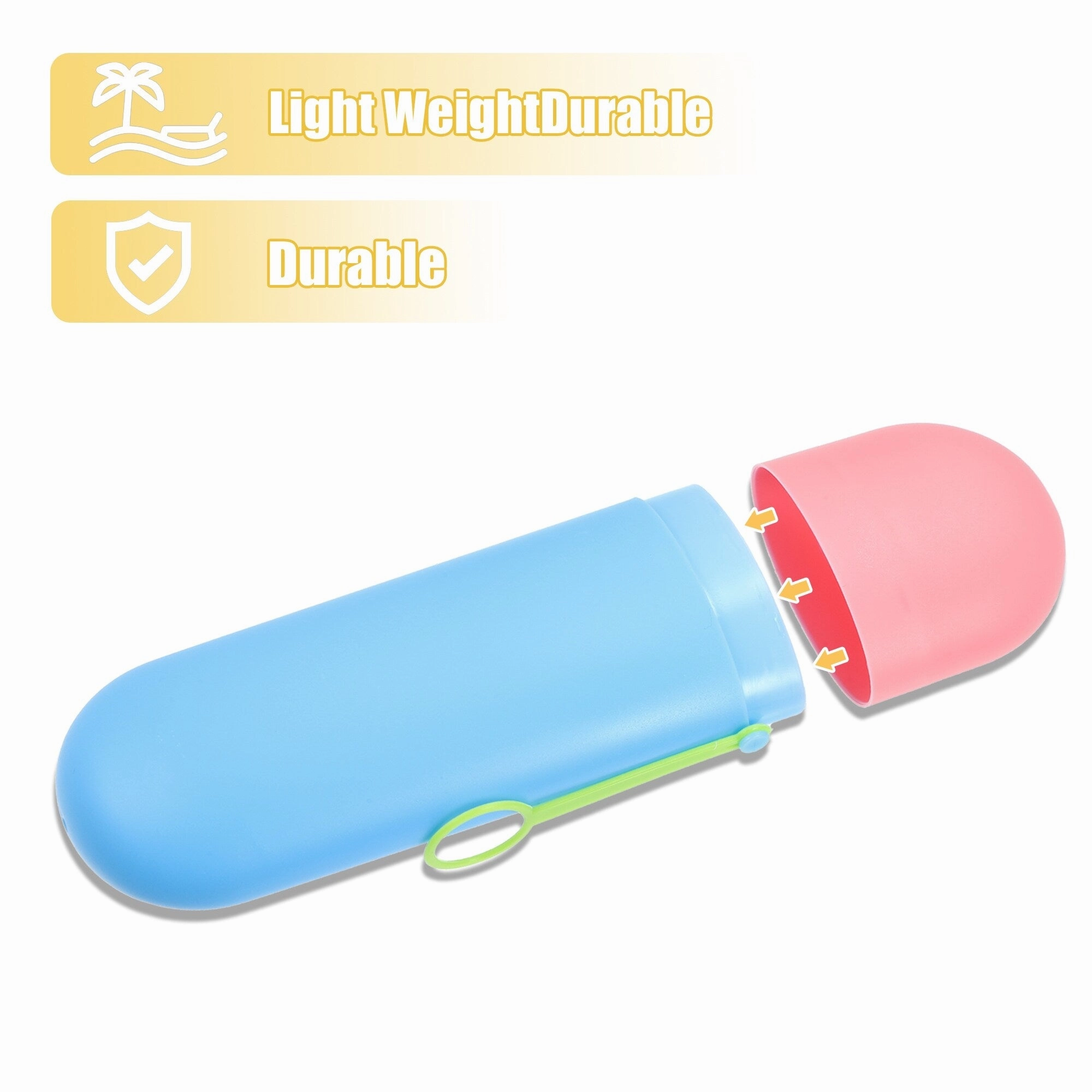 Portable Toothbrush Case Toothbrush Holders Pink 7.87"x2.36"x1.38"