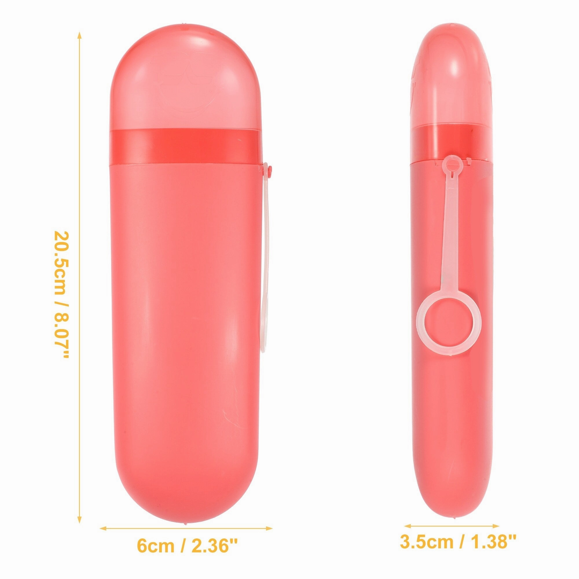 Portable Toothbrush Case with Hook Toothbrush Holders 8.07"x2.36"x1.38"