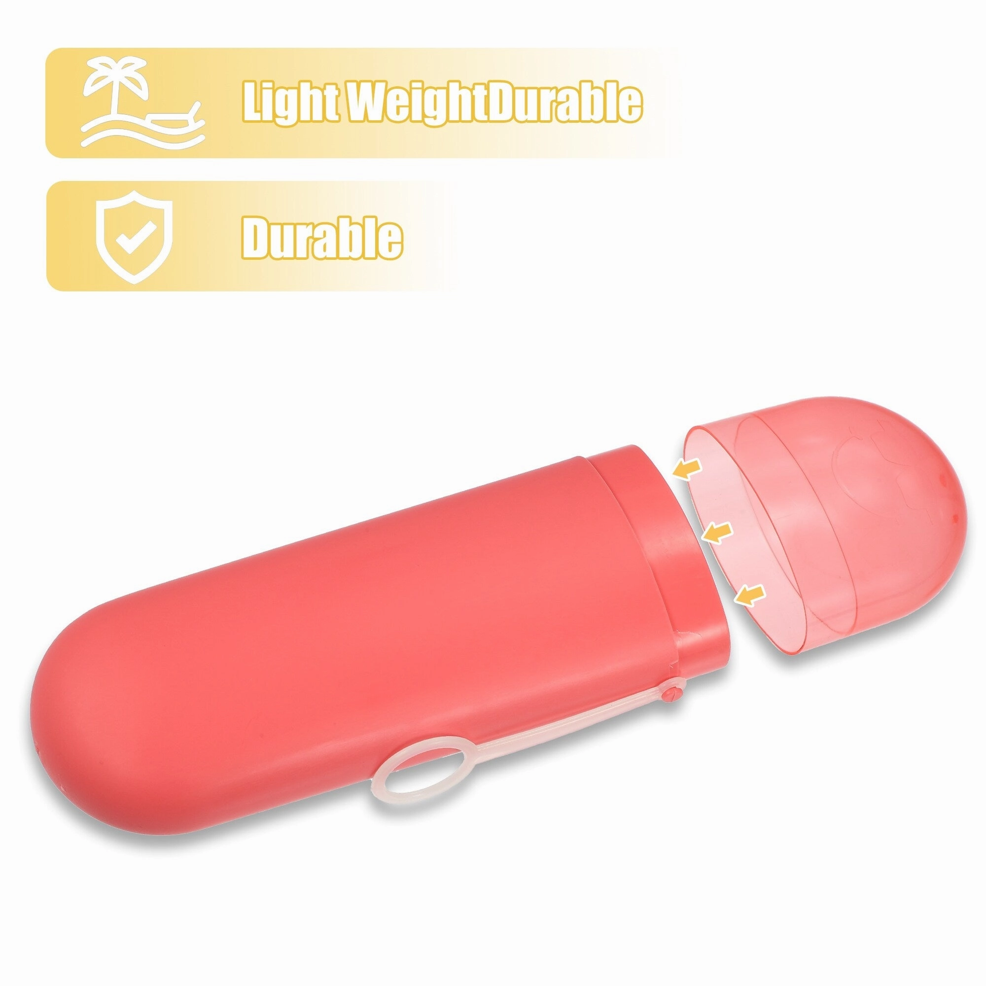 Portable Toothbrush Case with Hook Toothbrush Holders 8.07"x2.36"x1.38"