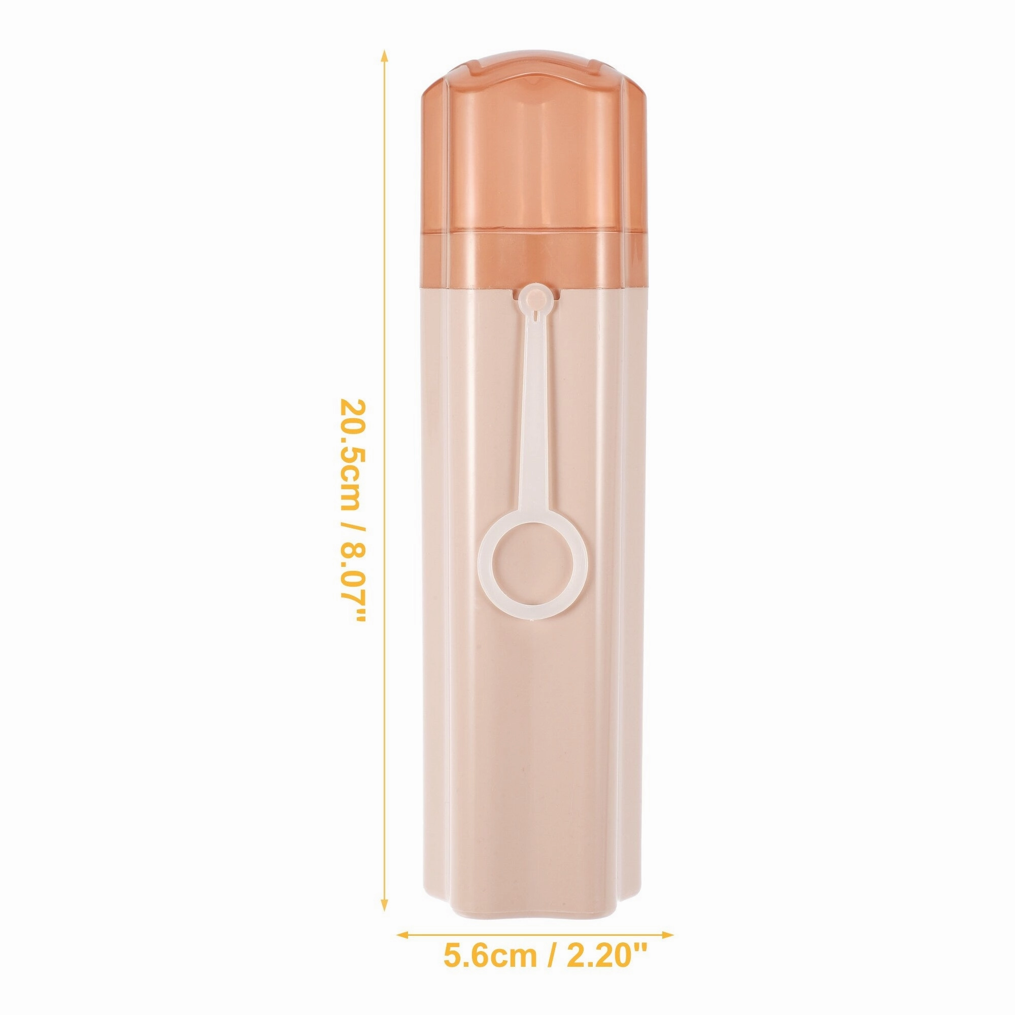 Portable Toothbrush Cases with Cups Toothbrush Holder 8.07"x2.20"x2.20" - Pink