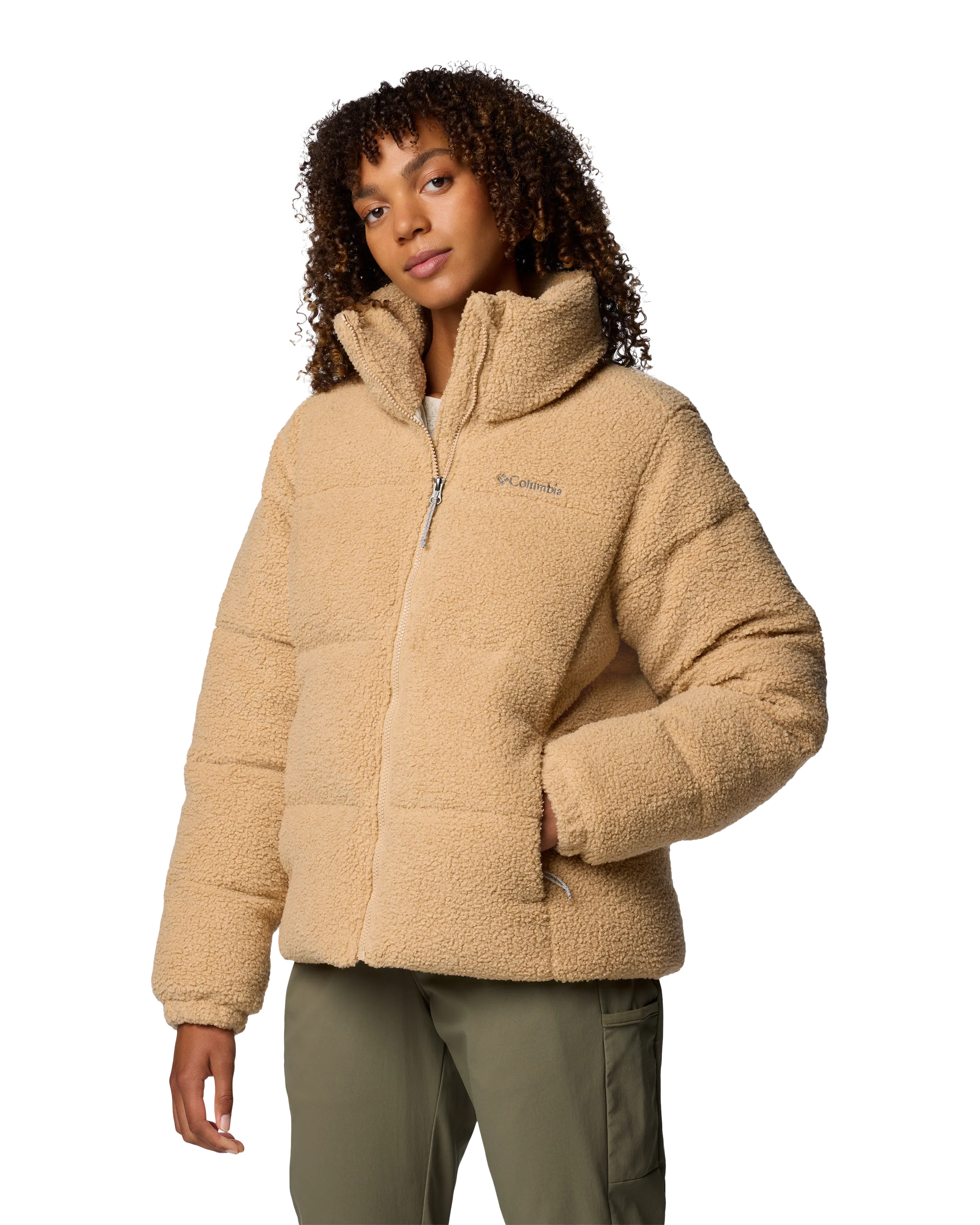 Puffect Sherpa Fleece Jacket in Canoe