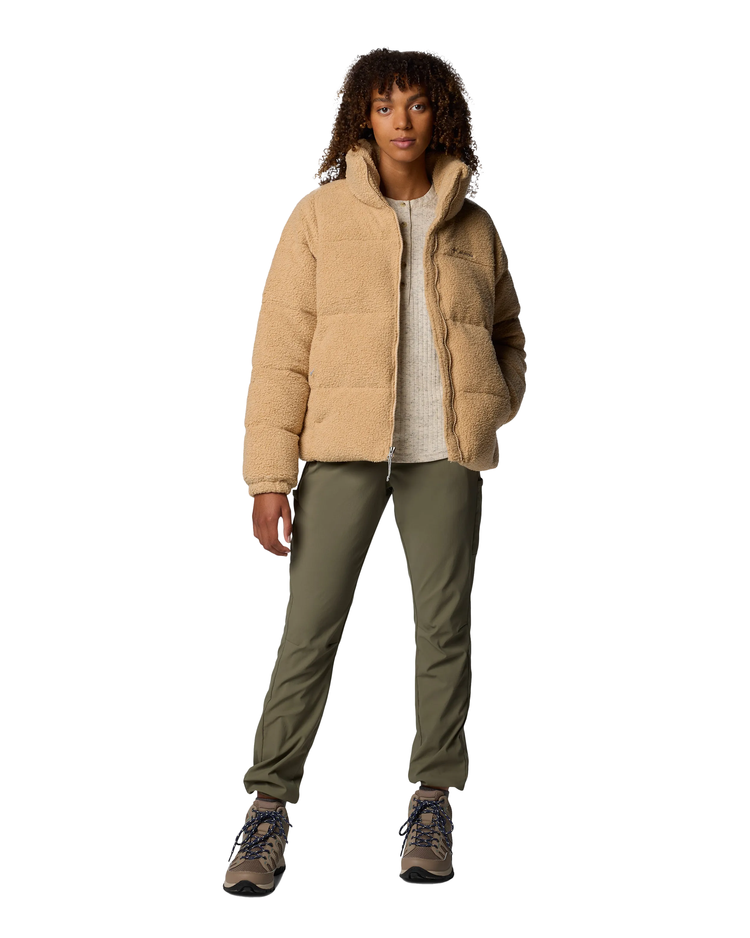 Puffect Sherpa Fleece Jacket in Canoe