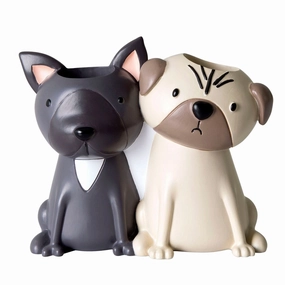 Puppy Love Toothbrush Holder - Multi - 2.76" x 5.00" x 4.17" toothbrush holder,bathroom cup,bathroom organizer