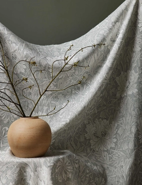 Pure Honeysuckle and Tulip Linen Blend Fabric by Morris & Co. home decor,home accents,interior accessories