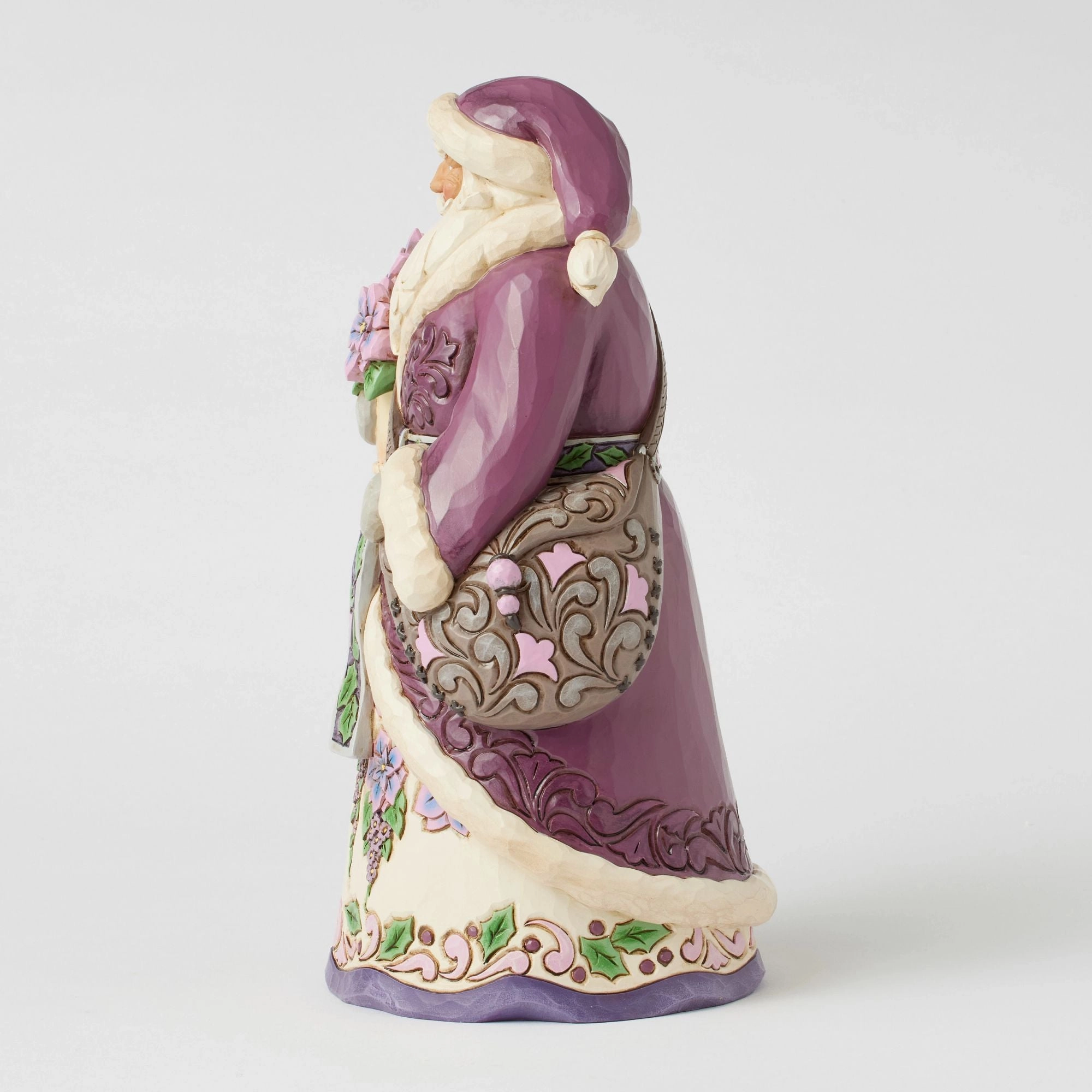 Purple Santa Figurine