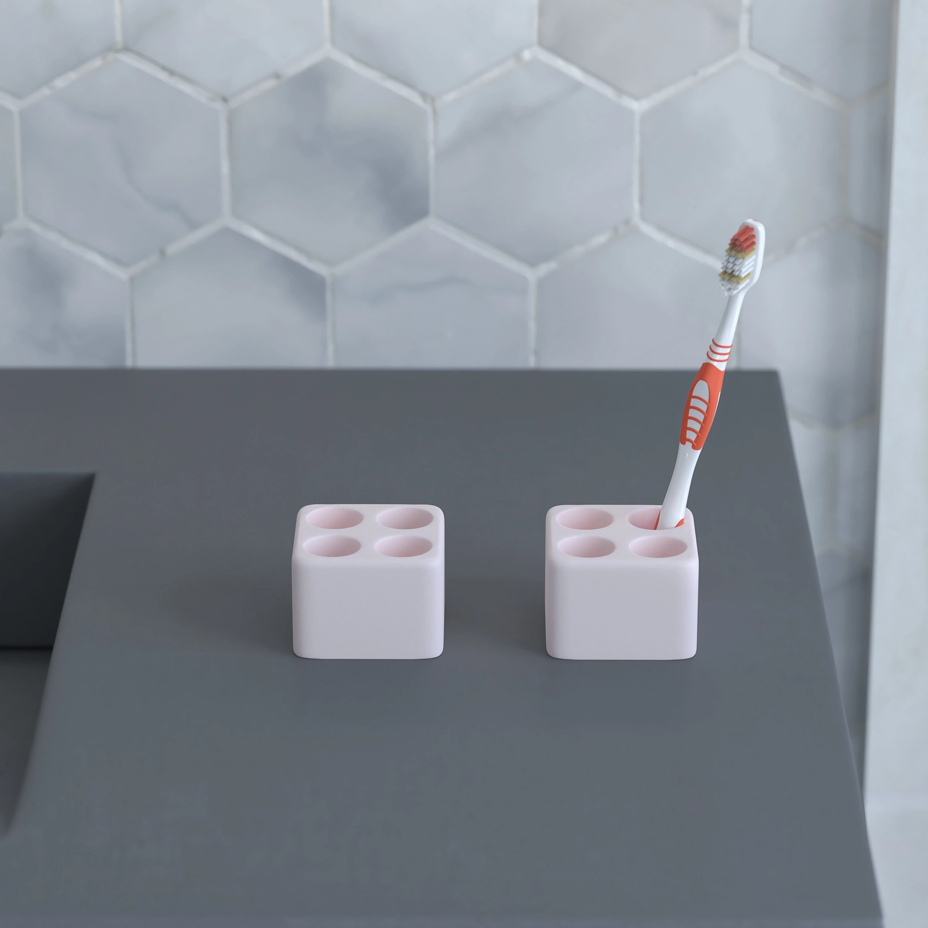 Quick Drying Diatomite Stone Toothbrush Holder - N/A