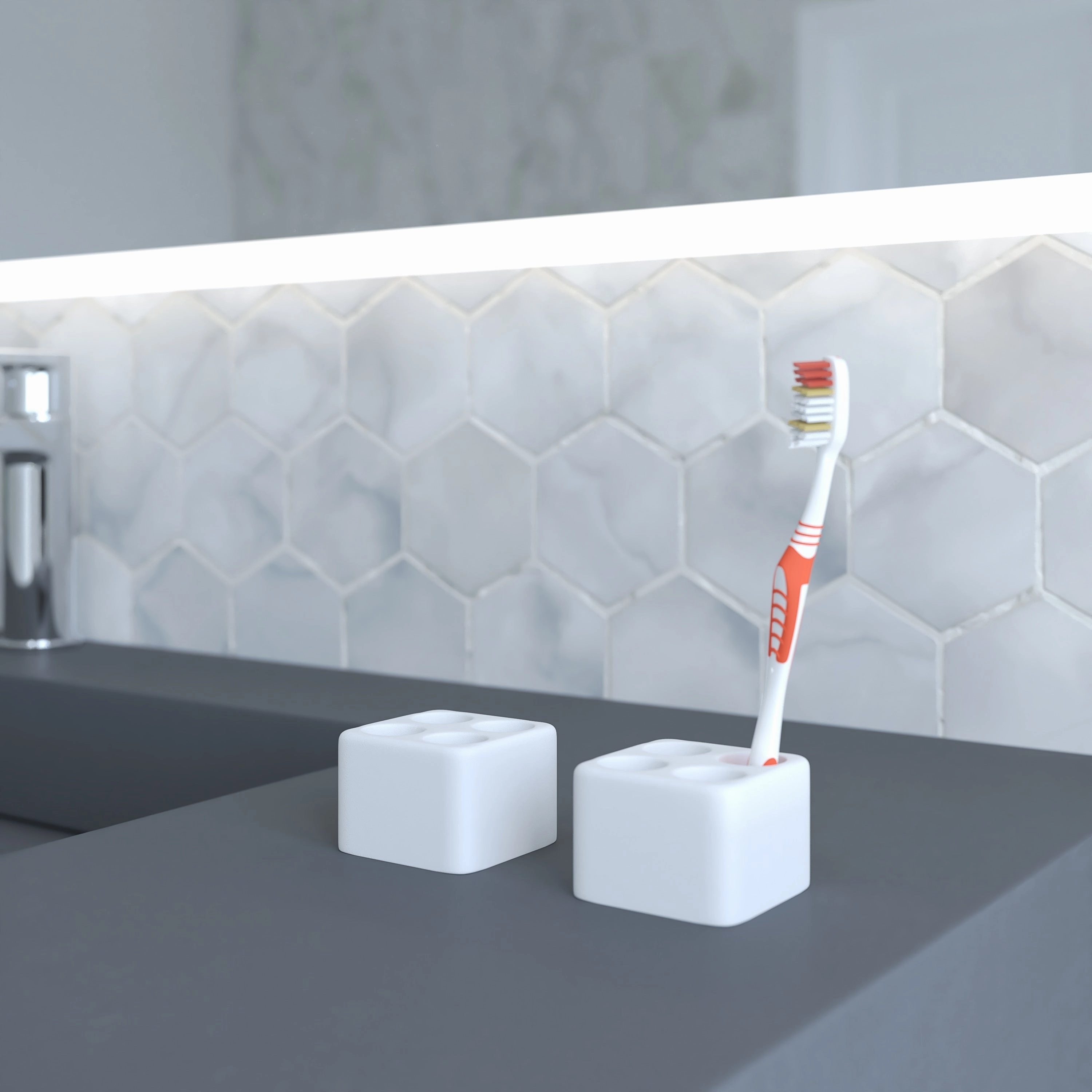 Quick Drying Diatomite Stone Toothbrush Holder - N/A
