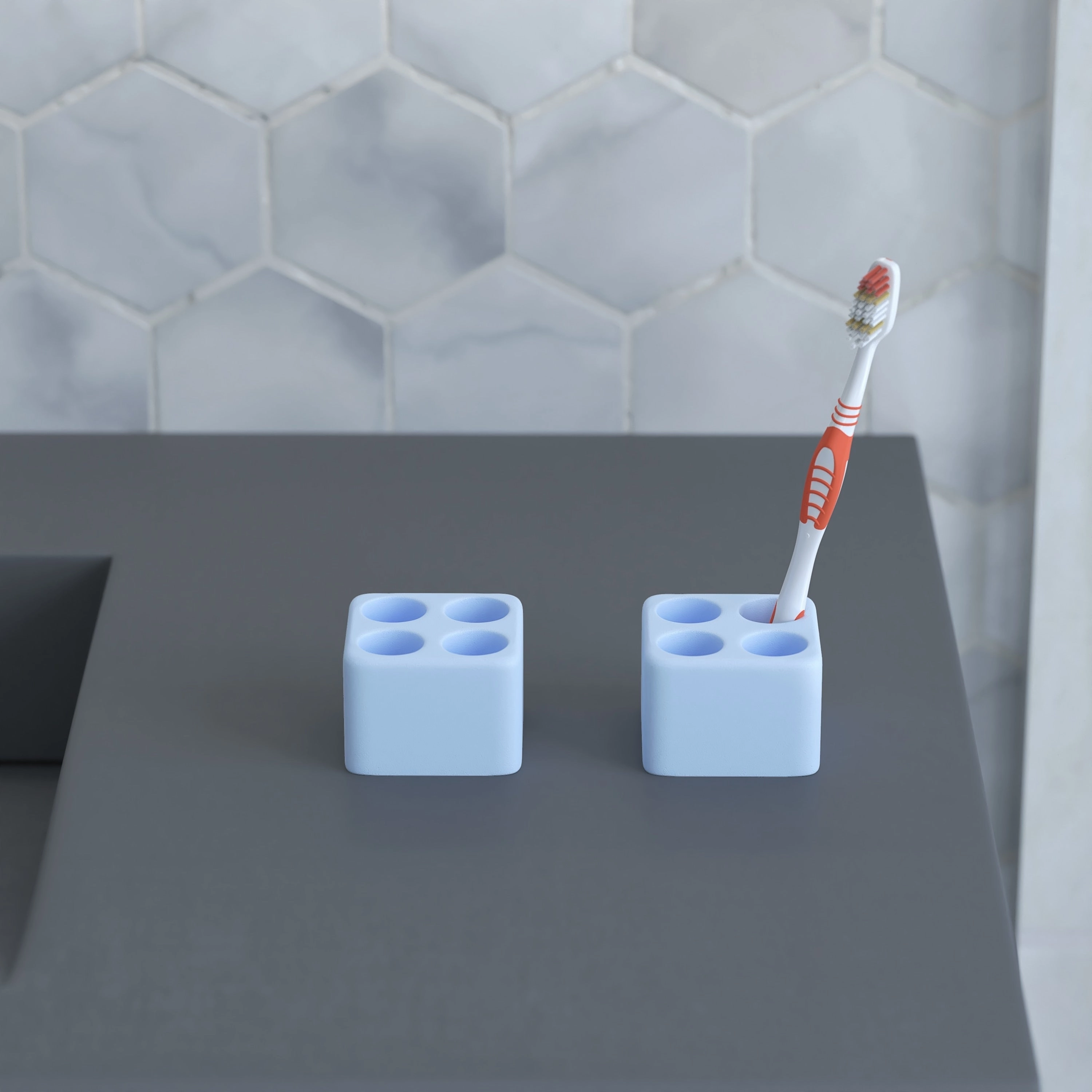 Quick Drying Diatomite Stone Toothbrush Holder - N/A