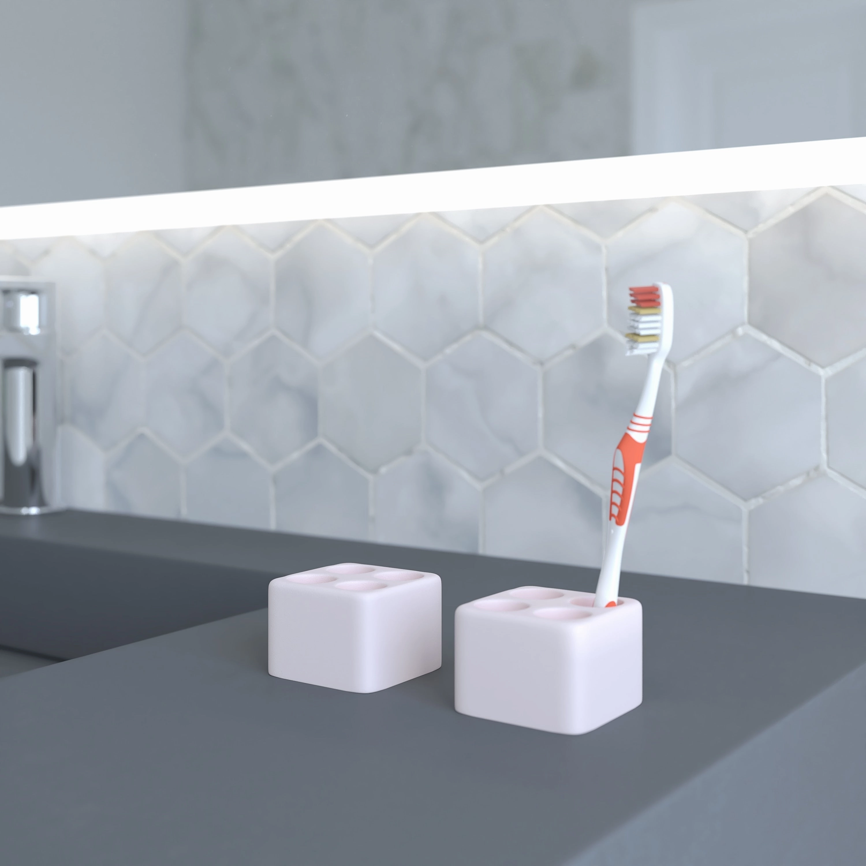 Quick Drying Diatomite Stone Toothbrush Holder - N/A