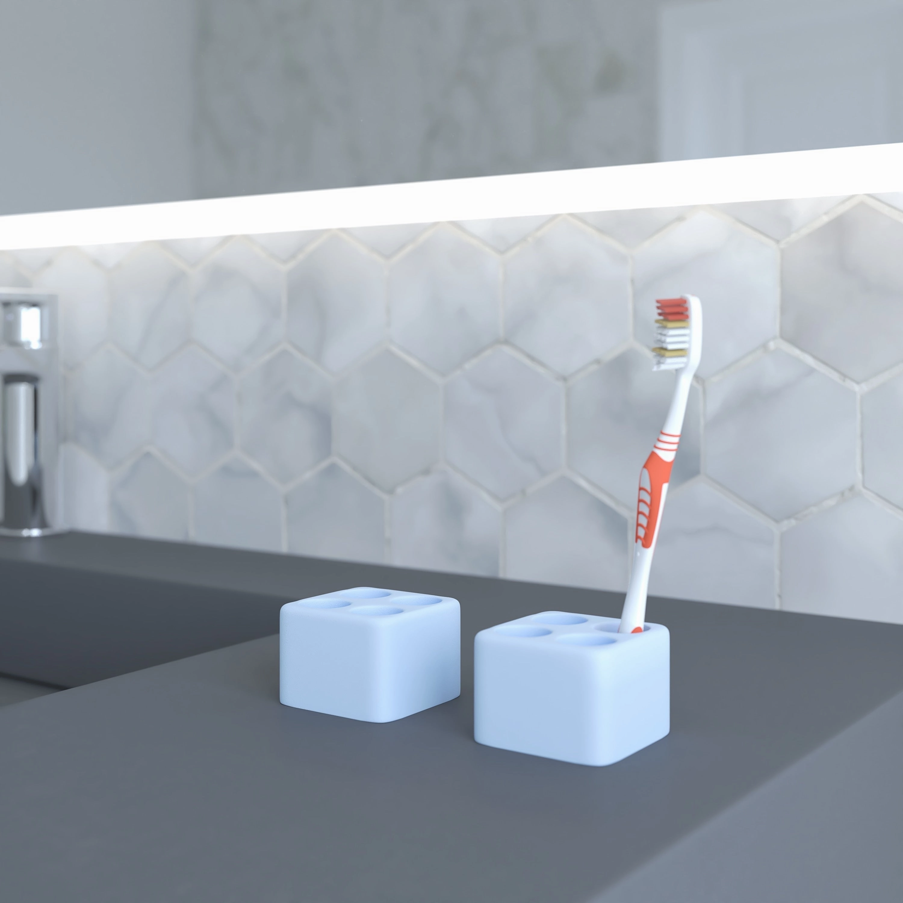 Quick Drying Diatomite Stone Toothbrush Holder - N/A