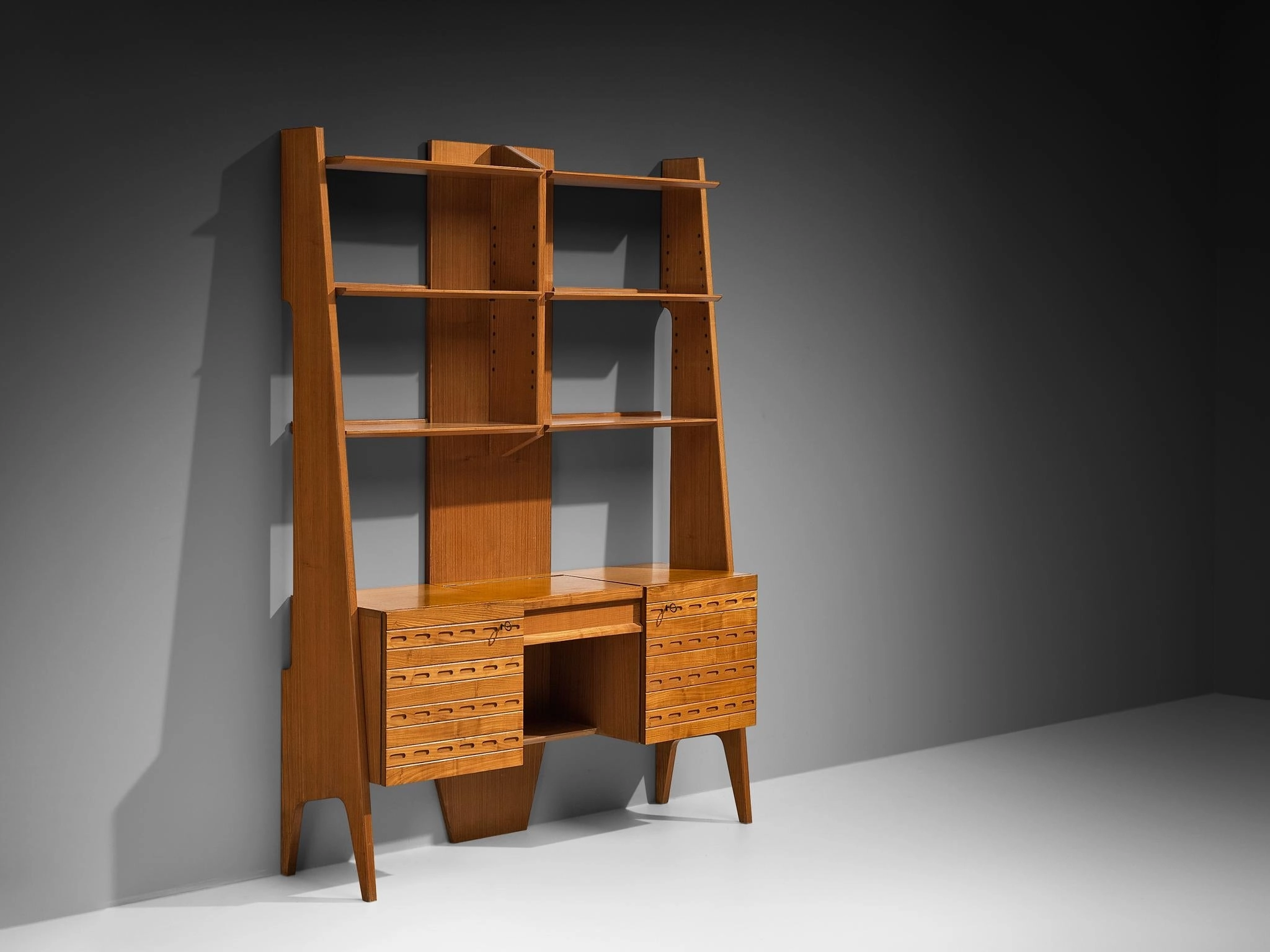 Rare Ico Parisi for Fratelli Rizzi Cabinet or Vanity in Chestnut