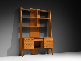 Rare Ico Parisi for Fratelli Rizzi Cabinet or Vanity in Chestnut storage cabinet,organizer,furniture storage