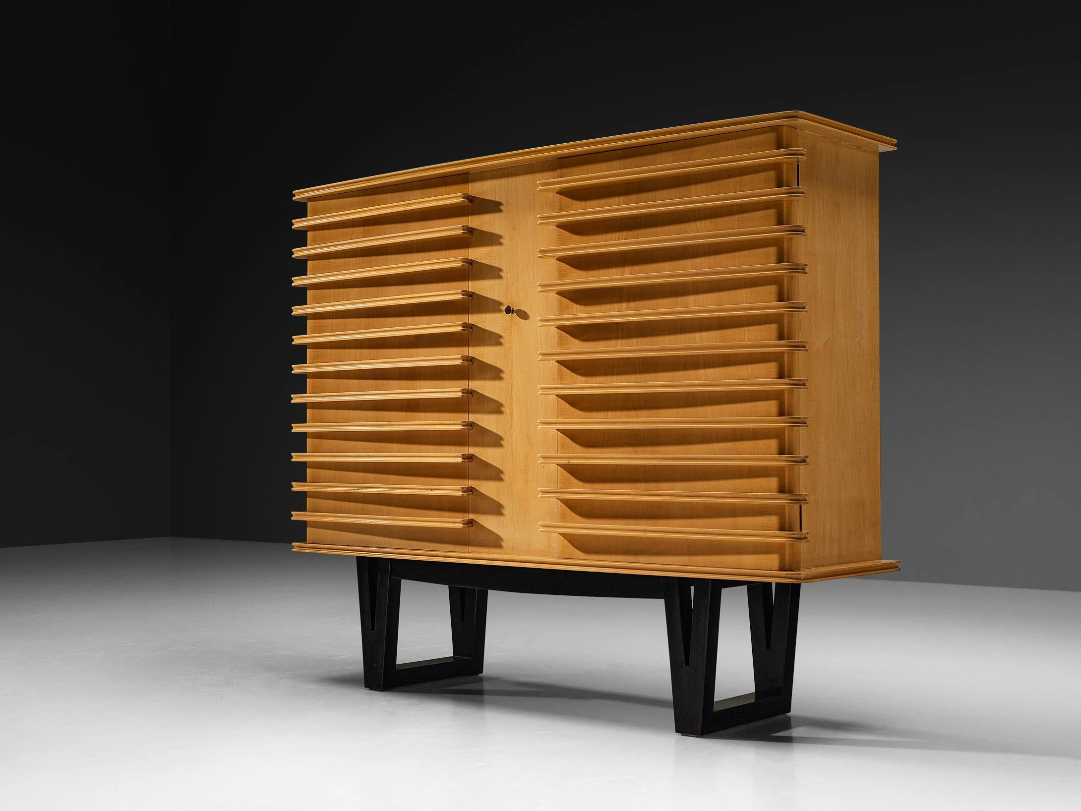 Rare Raoul Clement & R. Verot French Highboard in Sycamore