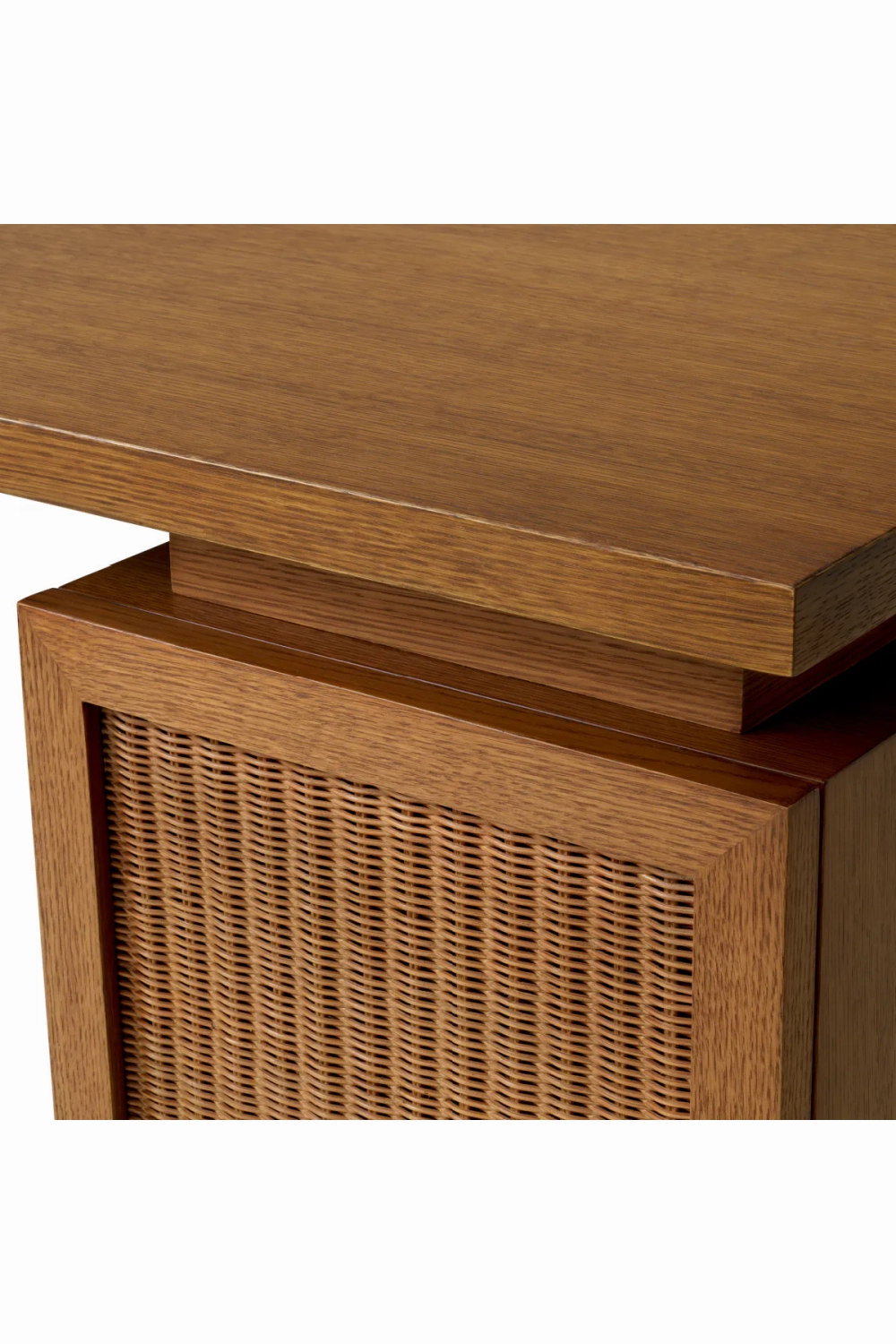 Rattan Door Wooden Desk | Eichholtz Borchard