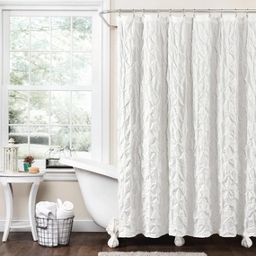 Ravello Pintuck Shower Curtain shower curtain,bath curtain,bathroom decor