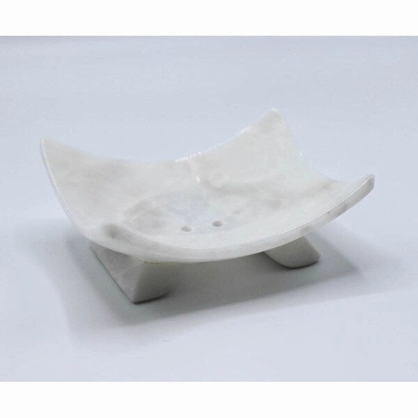Rectangular marble soap dish