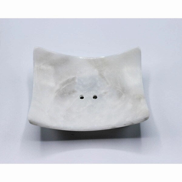 Rectangular marble soap dish