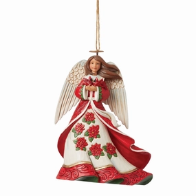 Red Angel with Cardinals Orn figurines,decorative figurines,home accents