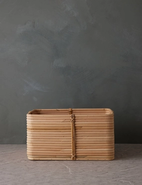 Reeded Rattan Basket by NEAT Method home decor,home accents,interior accessories