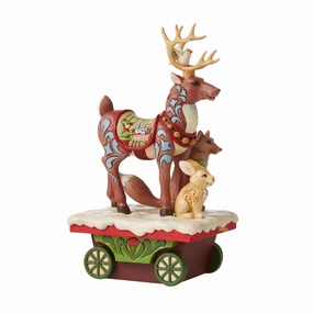 Reindeer and Animals Train Car figurines,decorative figurines,home accents