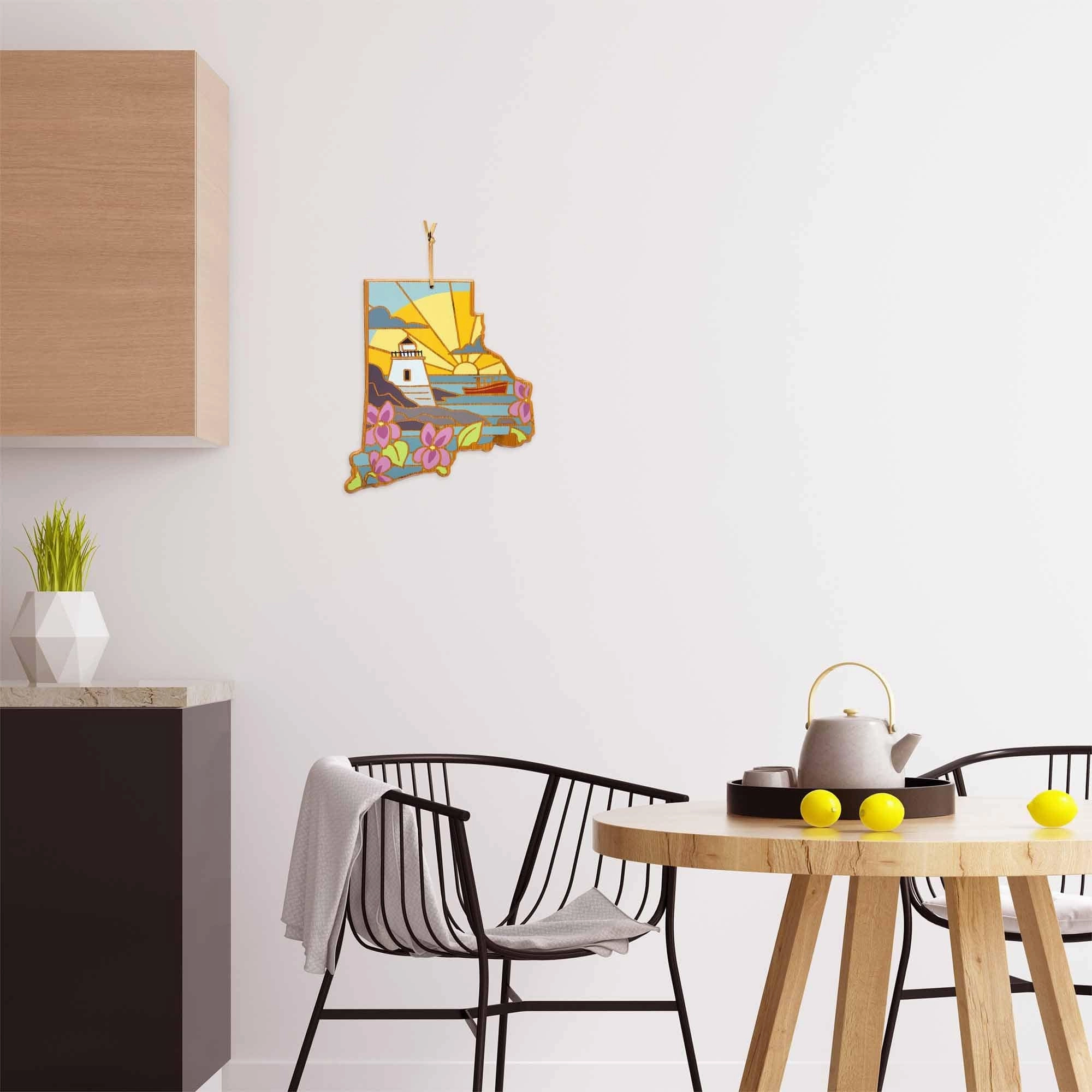 Rhode Island Cutting Board with Artwork by Summer Stokes