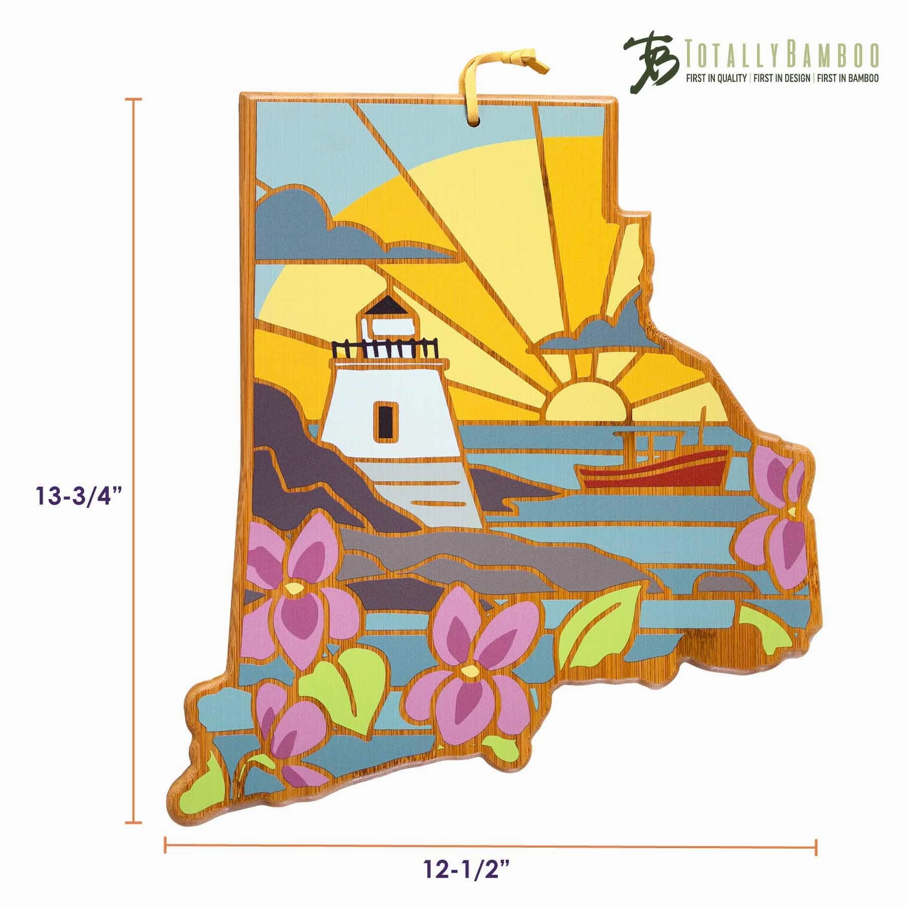 Rhode Island Cutting Board with Artwork by Summer Stokes
